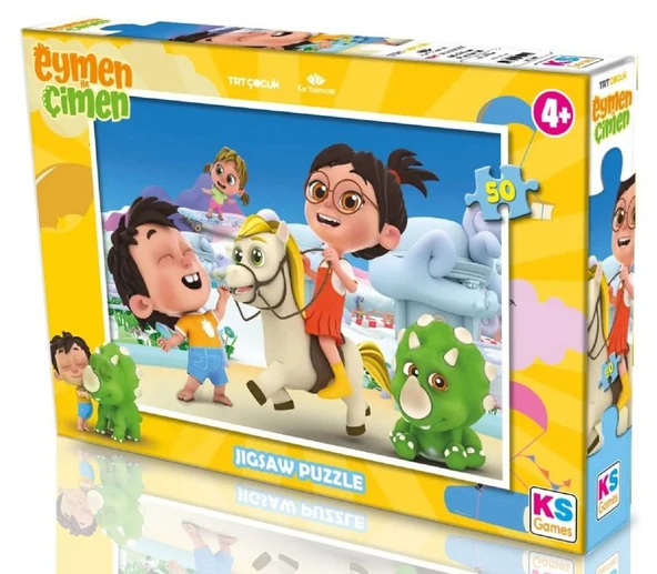 KS Games 50 Parça Lisanslı Çocuk Puzzle - TRT Eymen İle Çimen - EC709 ürün görseli 1
