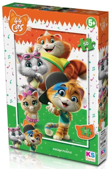 KS Games 50 Parça 44 CAT Lisanslı Kız Çocuk Puzzle - CAT709 - 5 Yaş Üzeri ürün görseli 1