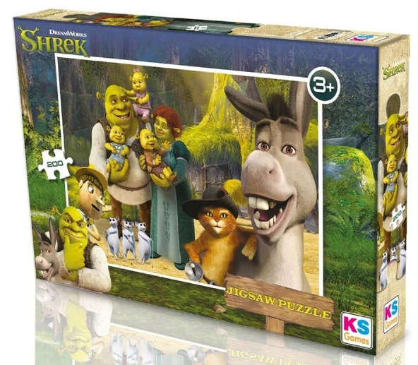 KS Games 200 Parça 6 Yaş Üzeri Erkek Çocuk Shrek Puzzle - SH113 ürün görseli 1