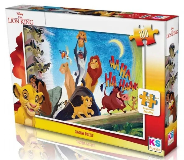 Ks Games 100 Parça Lion King (Aslan Kral) Çocuk Puzzle - Erkek Çocuk - LK714 ürün görseli 1