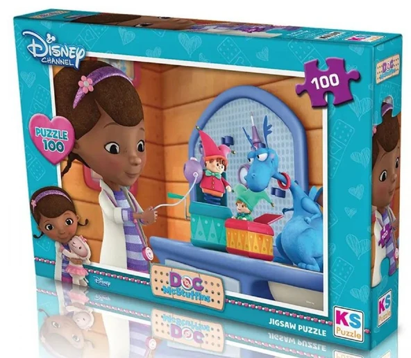 KS Games 100 Parça Kız Çocuk Doktor MCStuffins Lisanslı Puzzle - DOC714 ürün görseli 1
