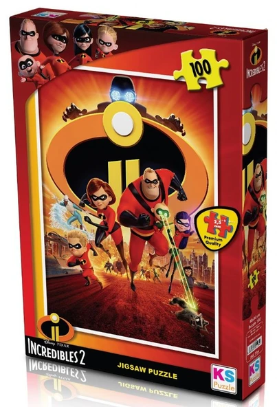 KS Games 100 Parça İnanılmaz Aile (Incredibles) Erkek Çocuk Puzzle - INC714 ürün görseli 1
