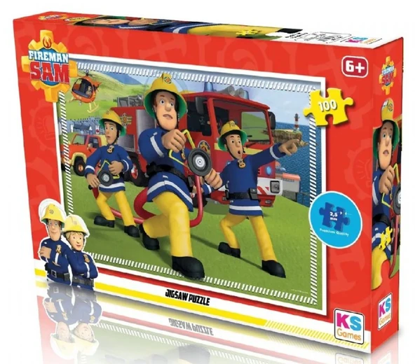 KS Games 100 Parça Fireman Sam (İtfaiyeci Sam) Çocuk Puzzle - FRS714 ürün görseli 1