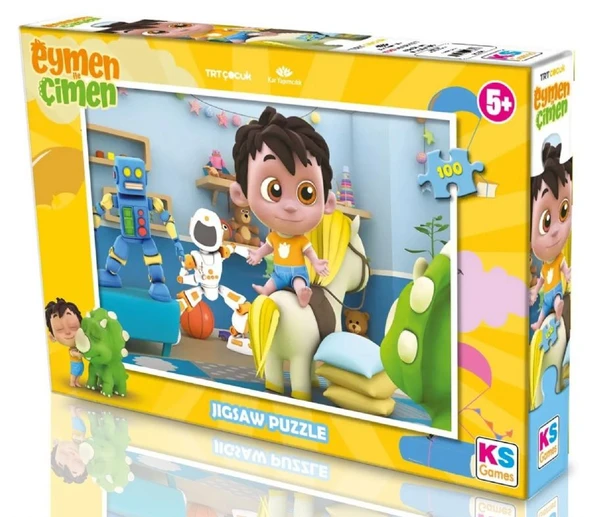 KS Games 100 Parçalı TRT Eymen İle Çimen Çocuk Puzzle - Kız ve Erkek Çocuk - EC714 ürün görseli 1