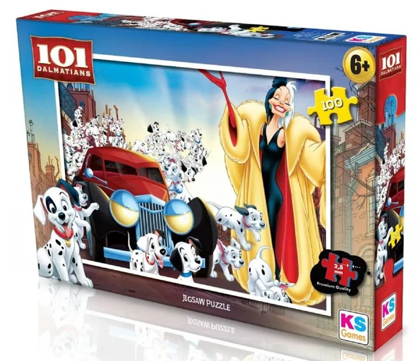 KS Games 100 Parça 101 Dalmaçyalı (101 Dalmatian) Kız ve Erkek Çocuk Puzzle - DAL714 ürün görseli 1