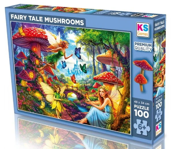 KS Games 100 Parçalık Fairy Tale Mushrooms Çocuk Puzzle - Kız Çocuk - 6 Yaş Üzeri - 31502 ürün görseli 1