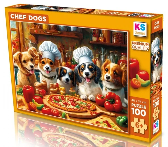 KS Games 100 Parça Aşçı Köpekler Çocuk Puzzle - Kız ve Erkek Çocuk- 31501 - 6 Yaş Üzeri ürün görseli 1