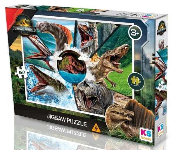 KS Games 50 Parça Erkek Çocuk Puzzle - Jurrasic World - JW709 - 5 Yaş Üzeri ürün görseli 1