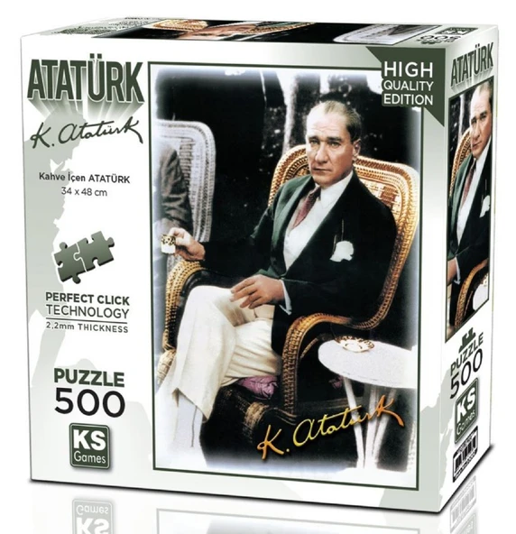 Ks Games 500 Parça Kahve içen Atatürk  Puzzle - 20060 ürün görseli 1