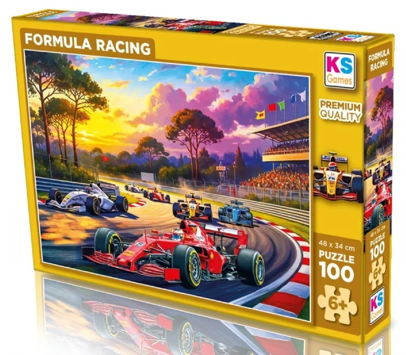 KS Games 100 Parçalık Erkek Çocuk Formula Yarışları Çocuk Yapboz - 6 Yaş Üzeri - 31505 ürün görseli 1
