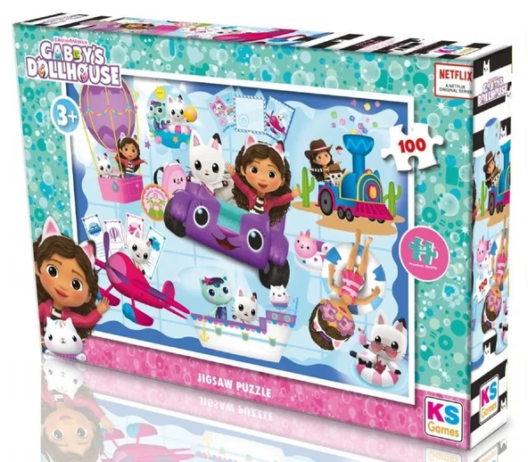 KS Games 100 Parçalık Gabby Dollhous Kız Çocuk Yapboz - GB714 ürün görseli 1