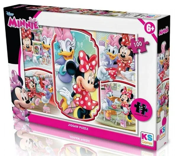 KS Games 100 Parçalık Minnie Mouse Lisanslı Kız Çocuk Puzzle Yapboz - MIN714 ürün görseli 1