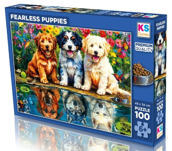 KS Games 100 Parça Cesur Yavru Köpekler Çocuk Puzzle - Erkek Çocuk - 6 Yaş Üzeri - 31503 ürün görseli 1