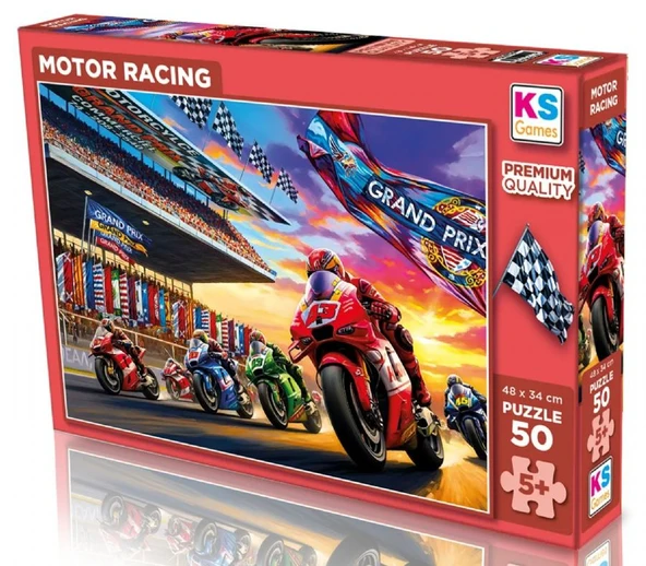 KS Games 50 Parça Erkek Çocuk Motor Sporları Çocuk Puzzle - 5 Yaş üzeri - 31753 ürün görseli 1