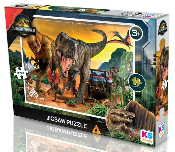 KS Games 200 Parça Jurrasic World Erkek Çocuk Puzzle Yapboz - JW113 ürün görseli 1