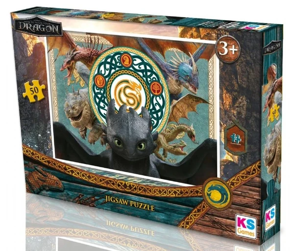KS Games 50 Parça Ejderhanı Nasıl Eğitirsin Çocuk Puzzle - Erkek Çocuk - 5 Yaş Üzeri ürün görseli 1