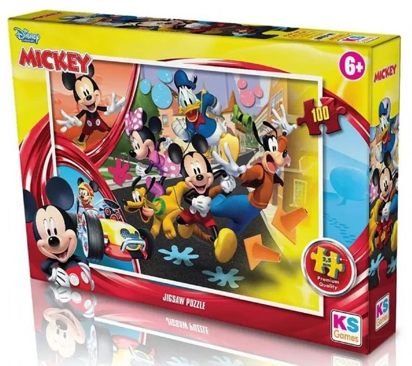 KS Games Mickey Mouse Lisanslı Erkek Çocuk 100 Parçalık Puzzle - MCH714 ürün görseli 1