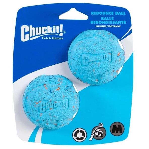 Chuckit! Rebounce Ball 2'li Doğa Dostu Köpek Oyun Topu 6,5 Cm ürün görseli 1