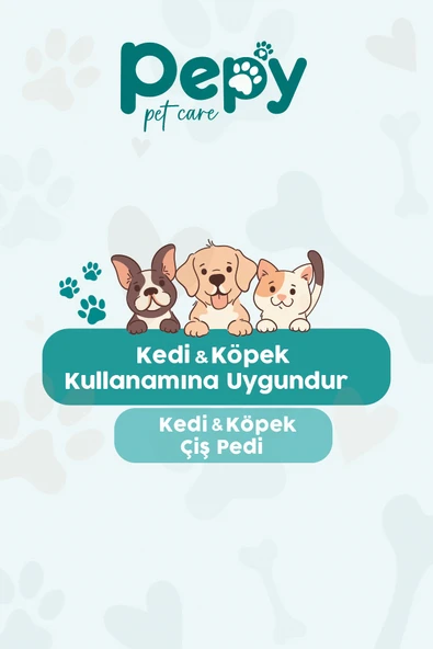 PEPY Çiş Pedi Yatak Koruyucu 60x90cm 1 paket 30 Adet + Evcil Hayvan Temizleme Mendili 1 paket 50 Adet ürün görseli 1