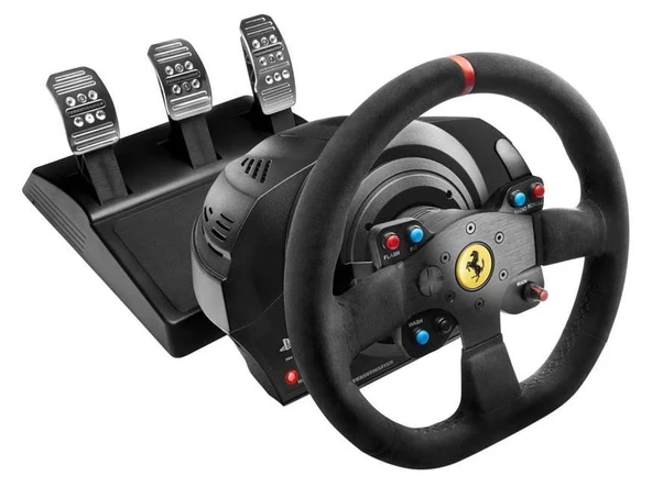 THRUSTMASTER T300 Ferrari Integral Racing Wheel Alcantara TM-RW4160652, Alcantara Edition, Yarış direksiyonu+ Pedallar,  Playstation(PS4-PS5)+PC  Oyun kumandası ürün görseli 1