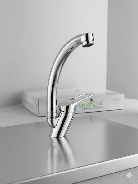 BANYO NATURAL OPTİMA UZUN BORULU KUĞU EVYE LÜX (142) ürün görseli 1