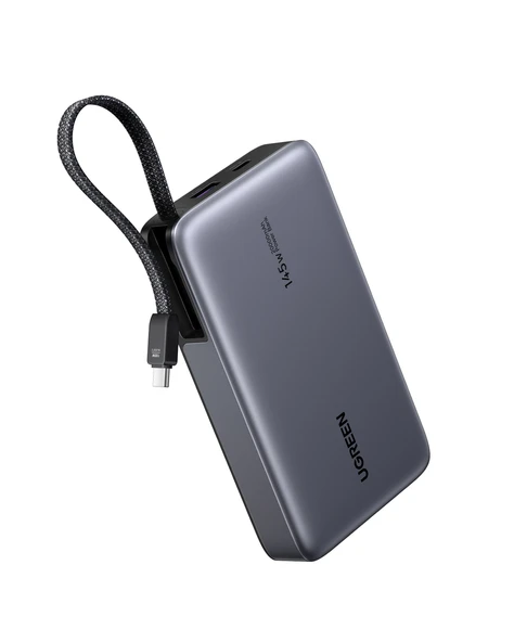 UGREEN Nexode 20.000 mAh 145 W Dahili USB-C Kablolu Hızlı Şarj Powerbank, 55992B ürün görseli 1