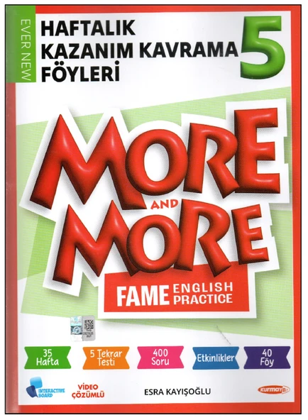 Kurmay Elt More and More 5.Sınıf İngilizce Haftalık Kazanım Kavrama Föyleri ürün görseli 1