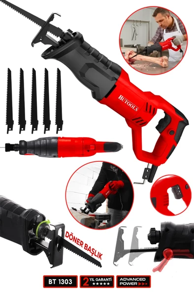 BUTOOLS 9000 Xdrive 6 Kademe Devir Ayarli Bakir Sargili Kemik Kesme Tilki Kuyruğu Testere Makinesi ürün görseli 1