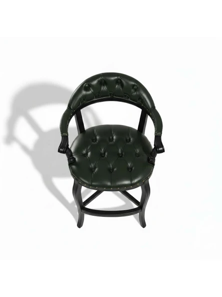 Majesta Kapitoneli Classic Ahşap Bar Sandalyesi - Resim 11