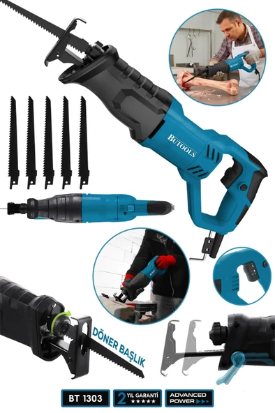 BUTOOLS  9000 Xdrive 6 Kademe Devir Ayarli Bakir Sargili Kemik Kesme Tilki Kuyruğu Testere Makinesi ürün görseli 1