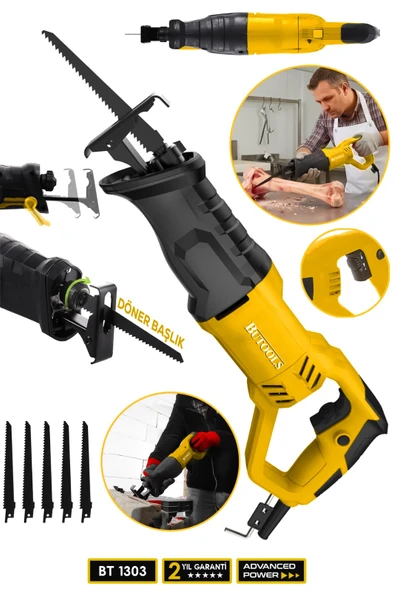 BUTOOLS 9000 Xdrive 6 Kademe Devir Ayarli Bakir Sargili Kemik Kesme Tilki Kuyruğu Testere Makinesi ürün görseli 1