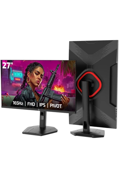 GamePower Lunis L30 27'' 165hz 1ms FHD Pivot Gaming Monitör - Resim 2