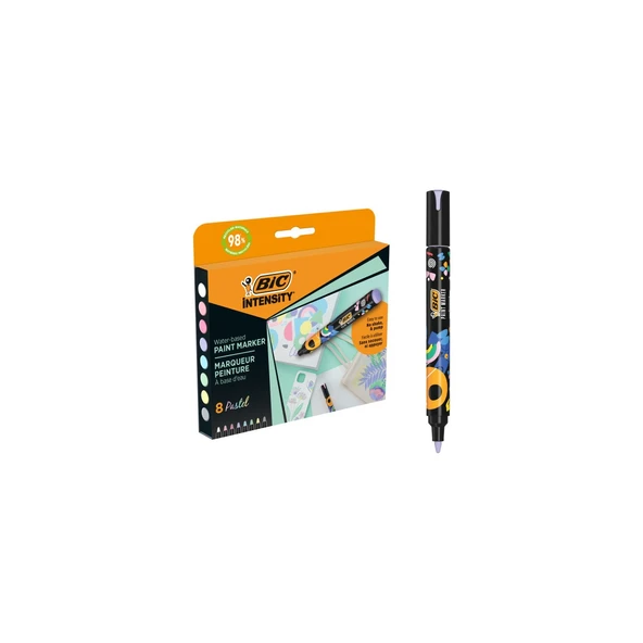 Bic Intensity Paint Marker 8'li Pastel ürün görseli 1