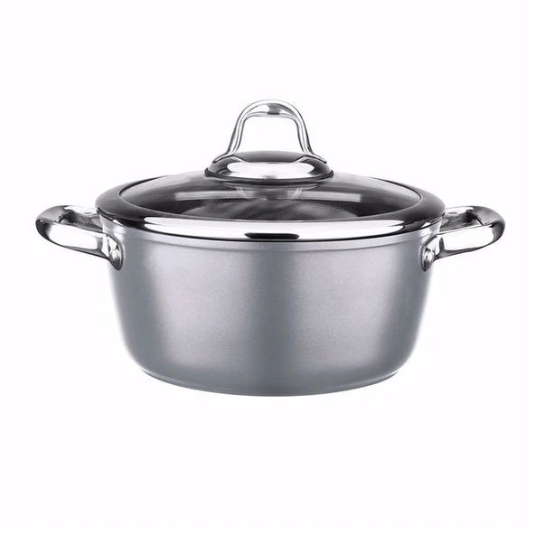 Leggno MST2828DT24GR Master Titanium Tencere Gri 24cm ürün görseli 1