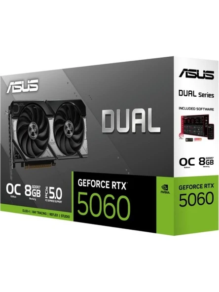 ASUS Dual GeForce RTX 5060 OC 8G DUAL RTX5060 8GB GDDR7 128Bit Ekran Kartı - Resim 2