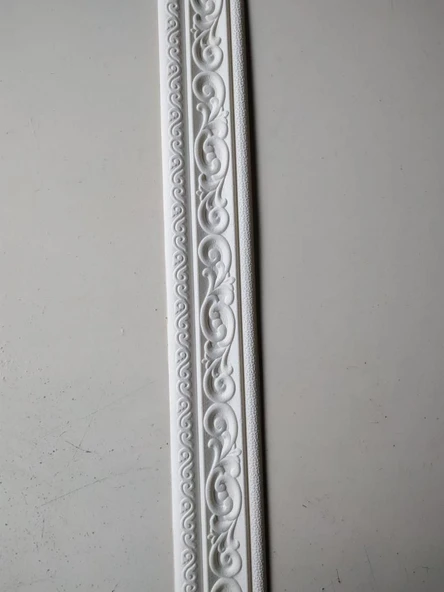 4 Adet 8 Cm-110 Cm Beyaz Motifli Yapışkanlı Çıta Motifwhite Duvar Kaplama Salon Ofis Ev ürün görseli 1