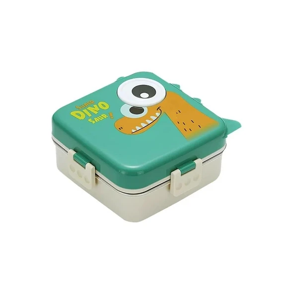 Vagon Beslenme Kutusu Lunch Box Paslanmaz Çelik 1120 Ml Yeşil Bl10082-S ürün görseli 1