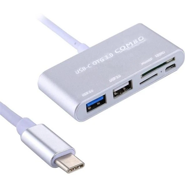 Powermaster USB Type-C Otg Combo Usb 3.0 Hub+Kart Okuyucu ürün görseli 1