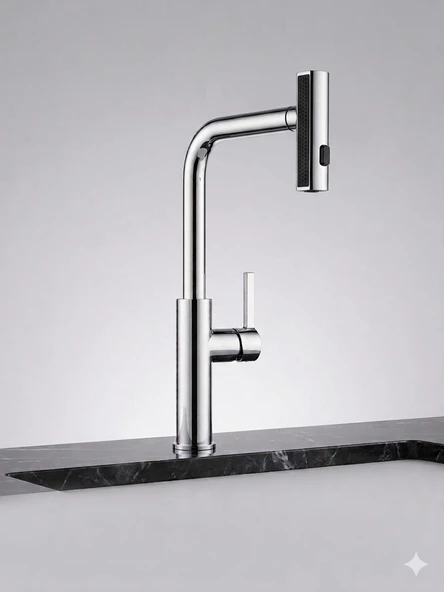 BANYO NATURAL ALBA SPİRALLİ EVYE BATARYASI (B-072) ürün görseli 1