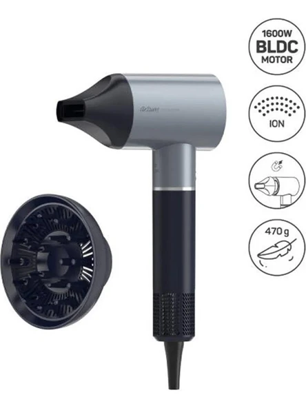 Arzum AR5169 Revolution Profesyonel Saç Kurutma Makinesi, Platin Gri ürün görseli 1