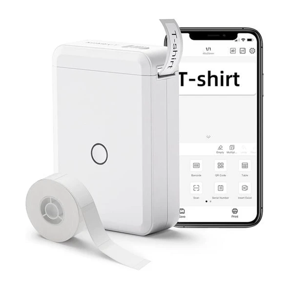 Powermaster PM-20343 Kablosuz Taşınabilir Bluetooth'lu Etiket Makinesi ürün görseli 1