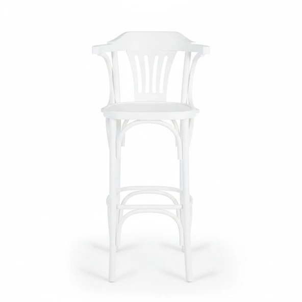 Thonet Kolçaklı Ahşap Bar Sandalyesi - Resim 3