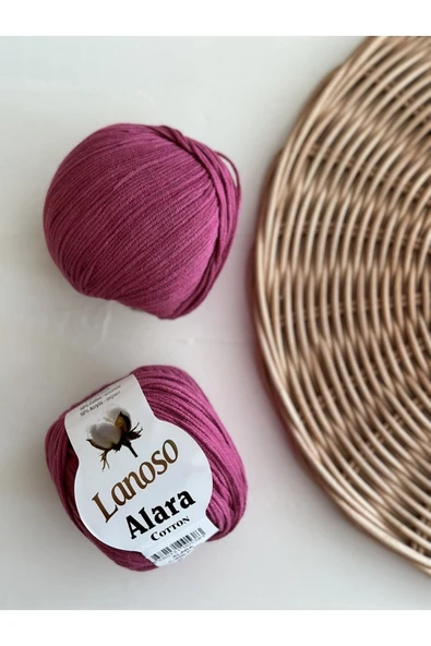Lanoso Alara Cotton 50 GR El Örgü İpliği - Renk Kodu: 950 ürün görseli 1