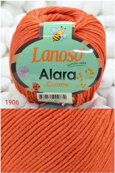 Lanoso Alara Cotton No: 1906 Örgü Ipi Amigurumi 50 Gr 140 Mt - Koyu Kiremit ürün görseli 1