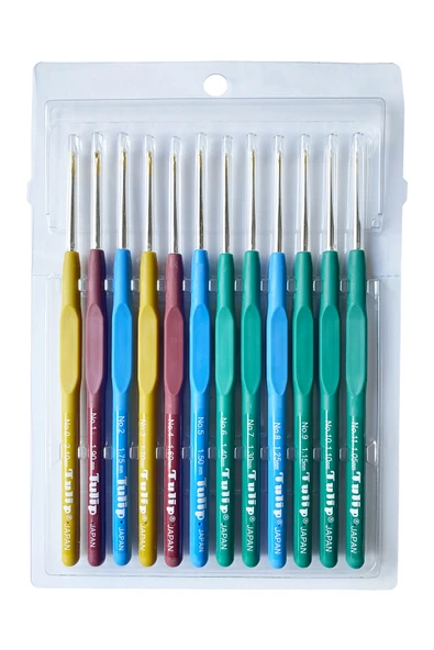 Tulip New Silikon Saplı Dantel Oya Tığ Seti Numaralar : 0,1,2,3,4,5,6,7,8,9,10,11 Mm ürün görseli 1