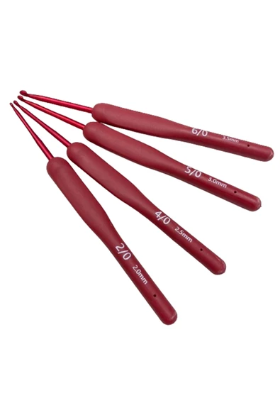 Enuyguntuhafiye Red Yumuşak Saplı Yün Tığ 4mm ürün görseli 1