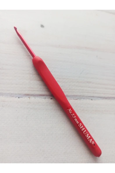 shuma Yumuşak Saplı Alüminyum Yün Tığ (3.5MM) 3.5 Numara Kırmızı ürün görseli 1