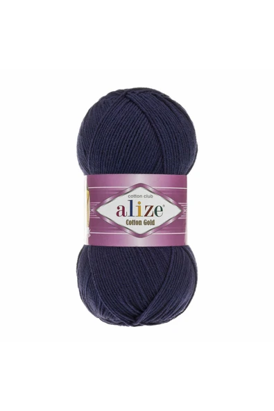 Alize Cotton Gold 5 Adet %55 Pamuk - %45 Akrilik / 100 Gr - 330 M 58 Lacivert ürün görseli 1