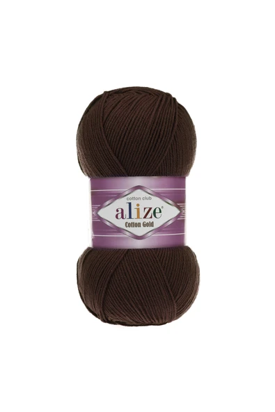 Alize Yazlık Pamuk ip Cotton Gold Amugurimi Örgü ipi 26  ACI KAHVERENGİ ürün görseli 1