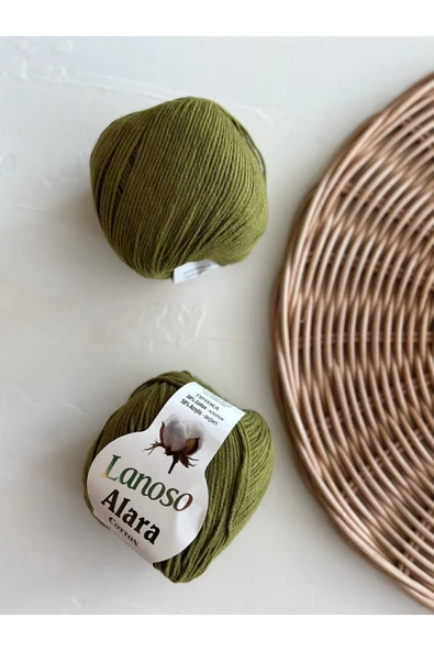 Lanoso Alara Cotton 50 GR El Örgü İpliği - Renk Kodu: 912 ürün görseli 1